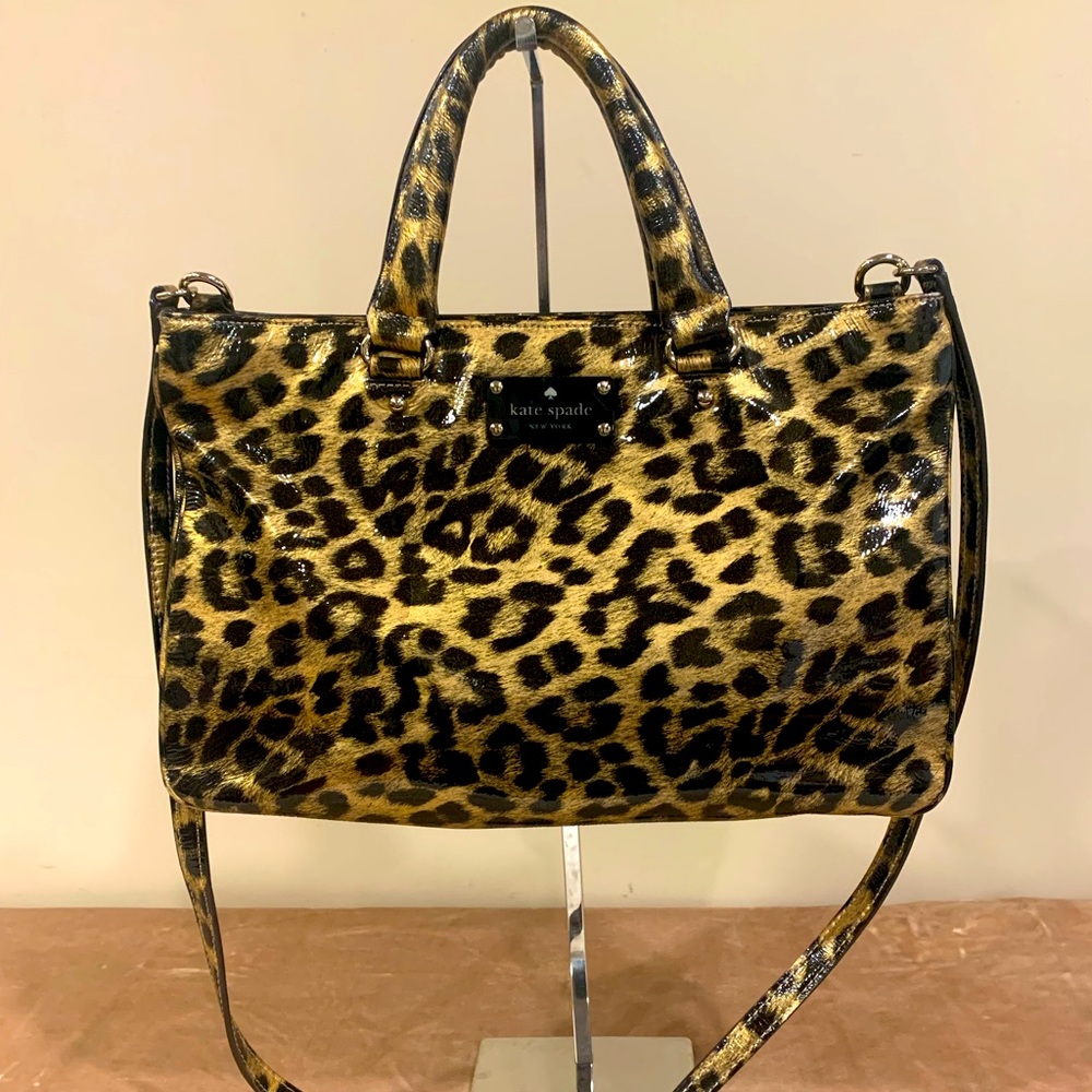 Kate Spade Fanfare Leopard Print Patent Leather